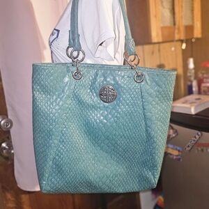 Vintage Kate Landry green leather bag